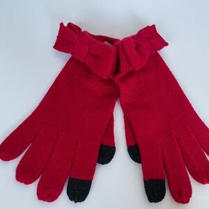 NWOT Kate Spade New York Red Gloves with Bow